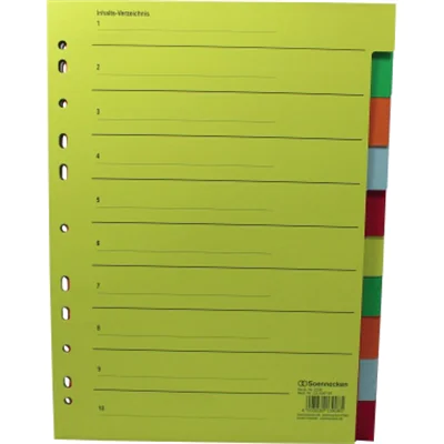 Soennecken Register 1526 blanko 22,5x29,7cm volle Höhe RC farbig Soennecken Register 1526 blanko 22,5x29,7cm volle Höhe RC farbig