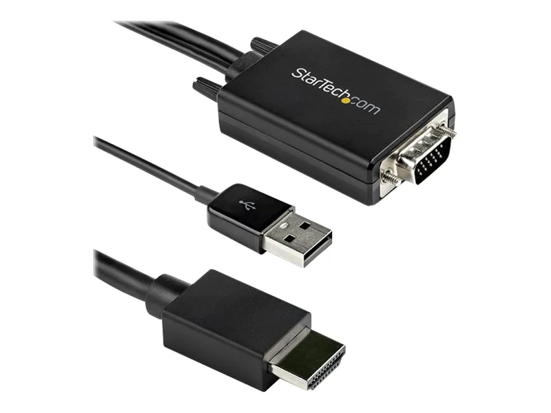 StarTech 2m VGA to HDMI Converter Cable with USB Audio Support & Power, Analog to Digital Video Adapter Cable to connect a VGA PC to HDMI Display, 1080p Male to Male Monitor Cable - Supports Wide Displays (VGA2HDMM2M) - Adapterkabel - USB, HD-15 (VGA) män StarTech 2m VGA to HDMI Converter Cable with USB Audio Support & Power, Analog to Digital Video Adapter Cable to connect a VGA PC to HDMI Display, 1080p Male to Male Monitor Cable - Supports Wide Displays (VGA2HDMM2M) - Adapterkabel - USB, HD-15 (VGA) män