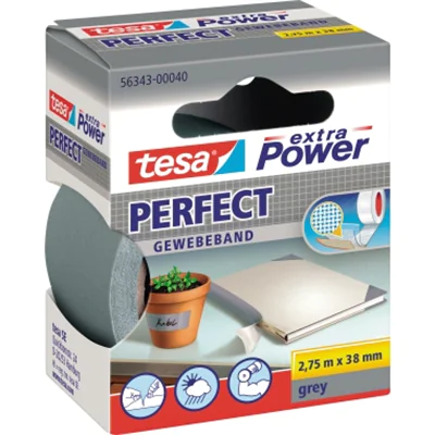 tesa Gewebeband extra Power Perfect 56343-00040 38mmx2,75m grau tesa Gewebeband extra Power Perfect 56343-00040 38mmx2,75m grau