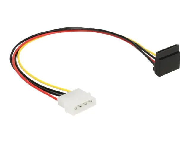 Delock SATA 15 pin receptacle > 4 pin Molex male metal - Netzteil - SATA-Stromstecker (R) nach oben gewinkelt zu 4-Pin interner Netzanschluss (12 V) (M) - + 5, + 12 V - 30 cm