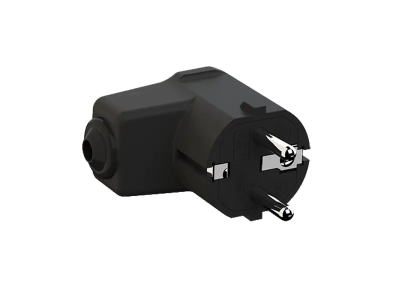 Bachmann - Netzanschluss - CEE 7/7 (S) rechtwinklig - 250 V - 16 A - Schwarz