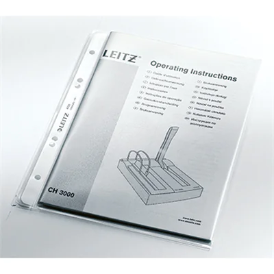 Leitz Prospekthülle Premium DIN A5 0,13mm oben offen Polypropylen farblos 100 St./Pack. Leitz Prospekthülle Premium DIN A5 0,13mm oben offen Polypropylen farblos 100 St./Pack.