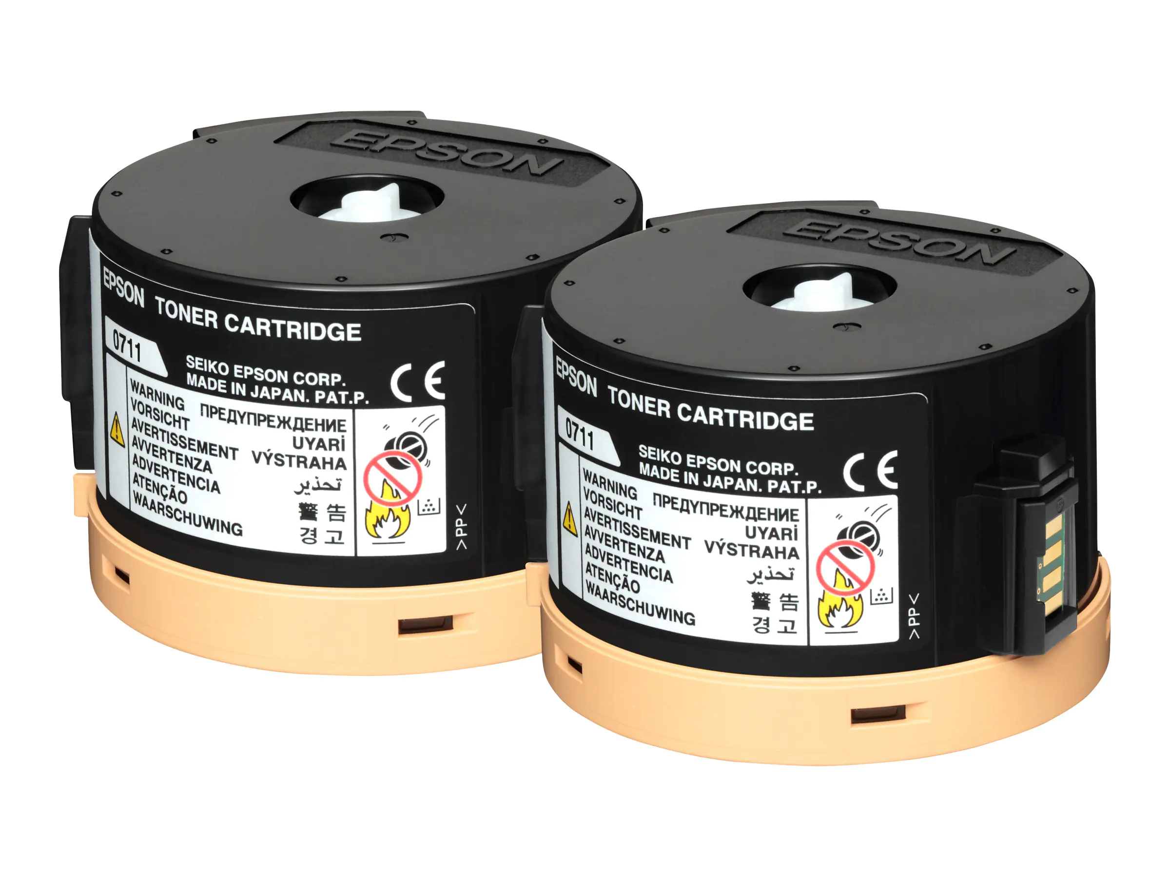 Epson 0711 - 2er-Pack - mit hoher Kapazität - Schwarz - Original - Tonerpatrone Epson Return Program - für WorkForce AL-M200DN, AL-M200DN Double pack bundle ETD, AL-M200DW, AL-MX200DNF, AL-MX200DWF