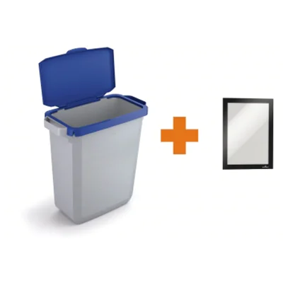 DURABLE Abfalleimer DURABIN® 60L 60l Polypropylen grau 1 Sortierfach