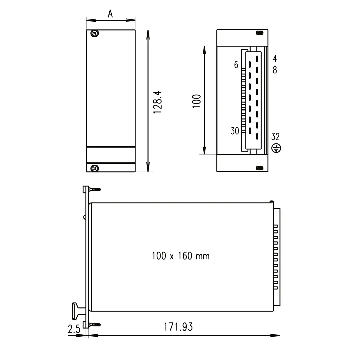 SCHROFF FRONTPL.KPL.HF 6TE CPDC1 - Rack-Zubehör