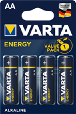 Varta Energy AA - Einwegbatterie - AA - Alkali - 1,5 V - 4 Stück(e) - 50,5 mm Varta Energy AA - Einwegbatterie - AA - Alkali - 1,5 V - 4 Stück(e) - 50,5 mm
