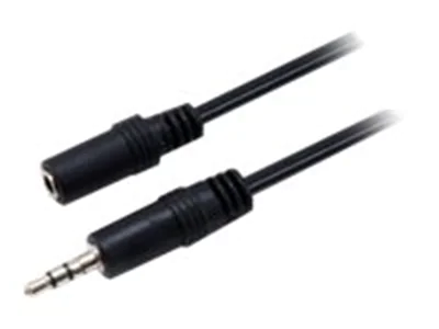 Equip Life - Audiokabel - mini-phone stereo 3.5 mm weiblich zu mini-phone stereo 3.5 mm männlich - 2.5 m - Schwarz