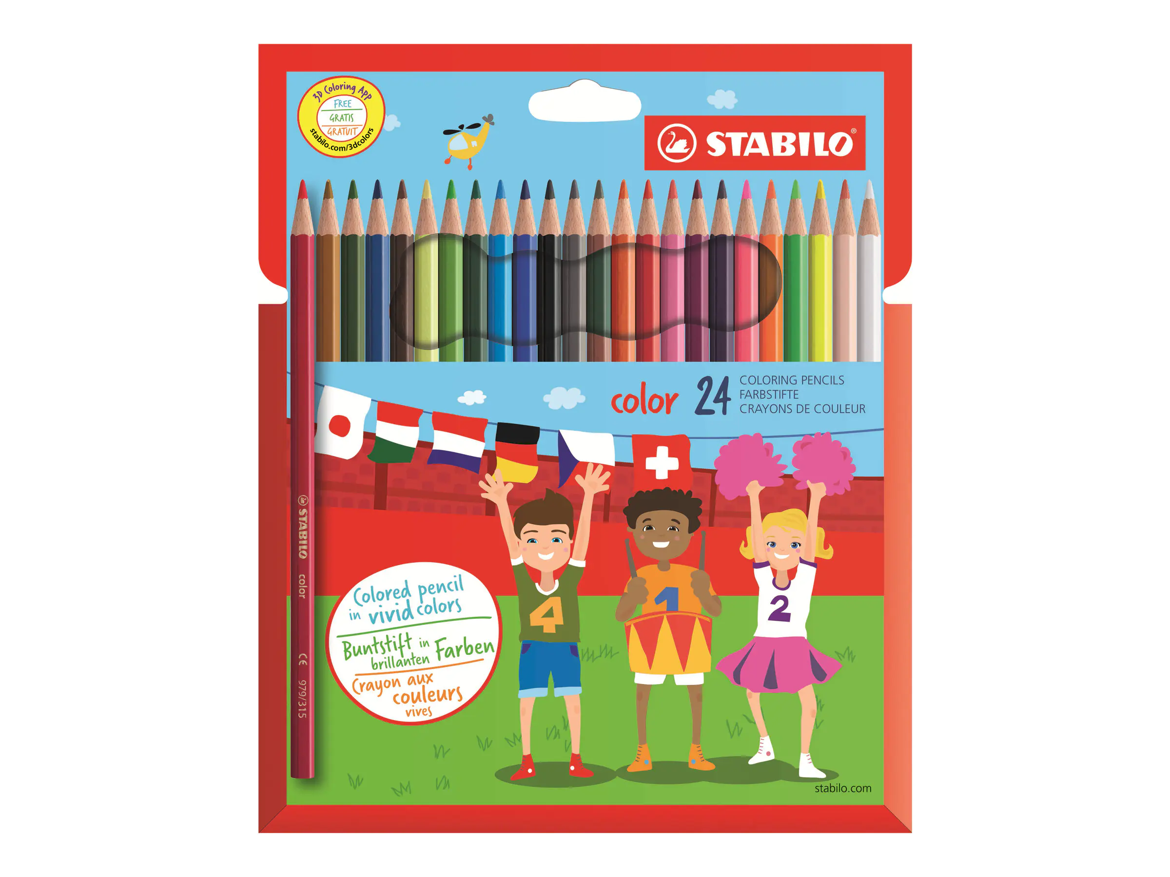 STABILO® Buntstift color farbig sortiert 24 St./Pack.