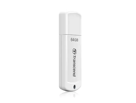 Transcend JetFlash 370 - USB-Flash-Laufwerk - 64 GB - USB 2.0 - weiß