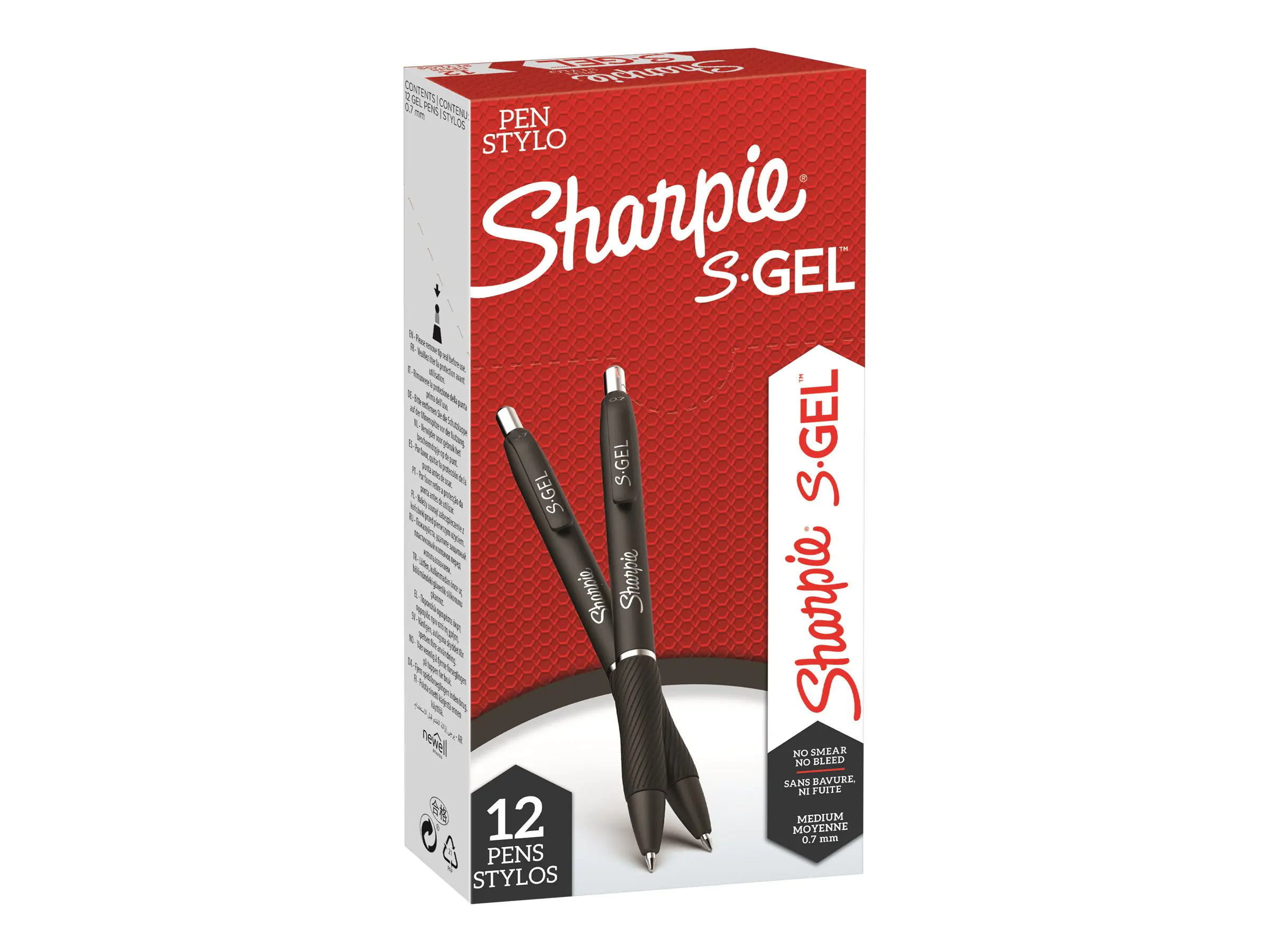Sharpie S-Gel - Tintenroller - Blau - Geltinte - 0.7 mm - Mittel - verstellbar (Packung mit 12) 2136600