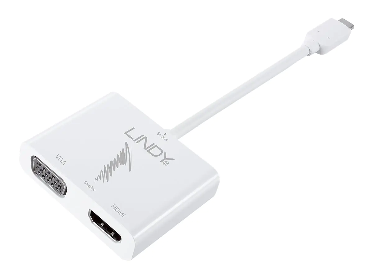 Lindy USB 3.1 Type C To 4K HDMI & VGA Adapter Converter 43179