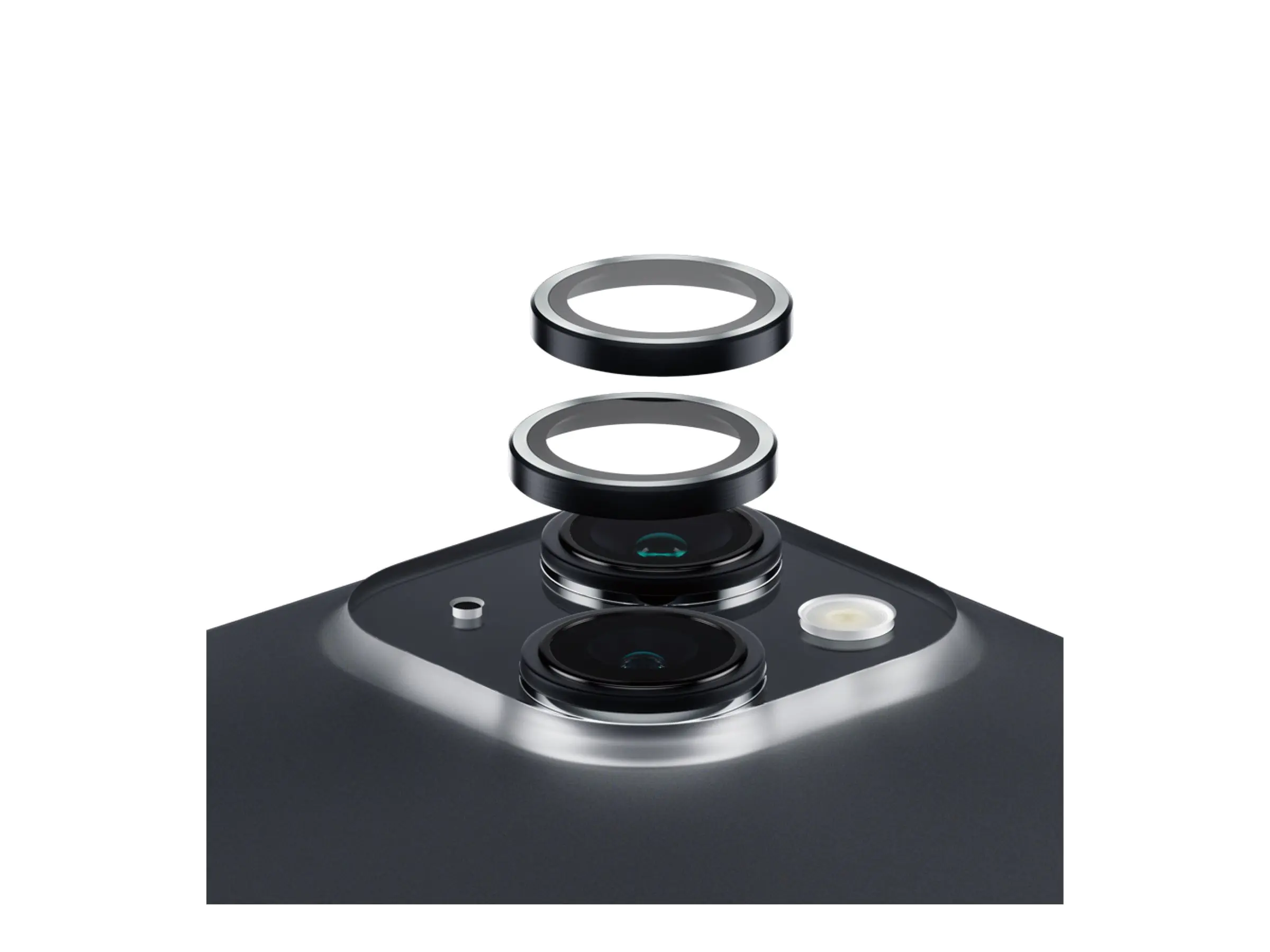 PanzerGlass Hoops - Objektivschutz für Handy - Glas - Schwarz - für Apple iPhone 15, 15 Plus