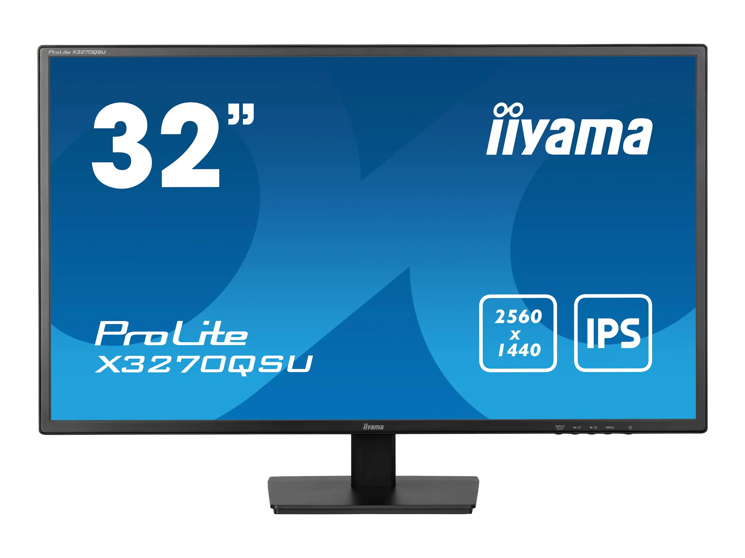 Iiyama ProLite X3270QSU-B1 - LED-Monitor - 81.3 cm (32") (31.5" sichtbar) - 2560 x 1440 WQHD @ 100 Hz - IPS - 250 cd/m² - 1200:1 - 3 ms - 2xHDMI, DisplayPort - Lautsprecher - mattschwarz