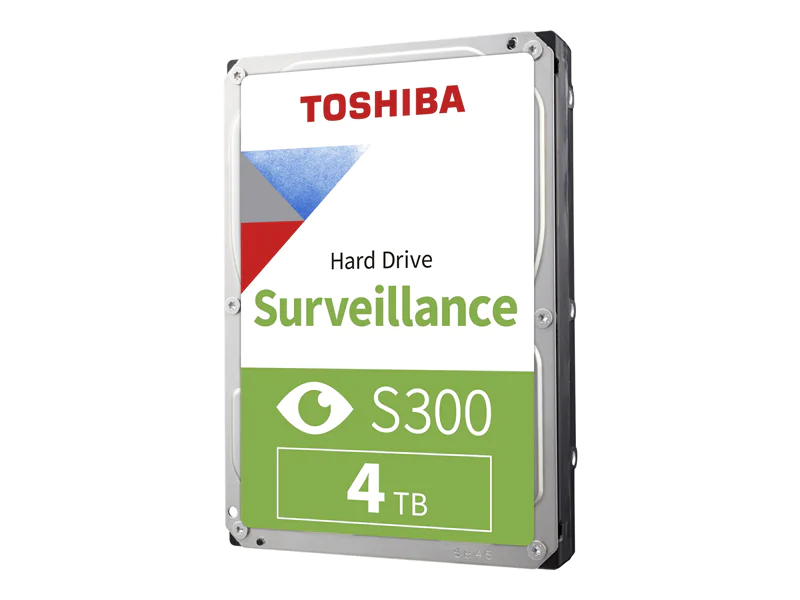 Toshiba S300 Surveillance - Festplatte - 4 TB - intern - 3.5" (8.9 cm) - SATA 6Gb/s - 5400 rpm - Puffer: 128 MB