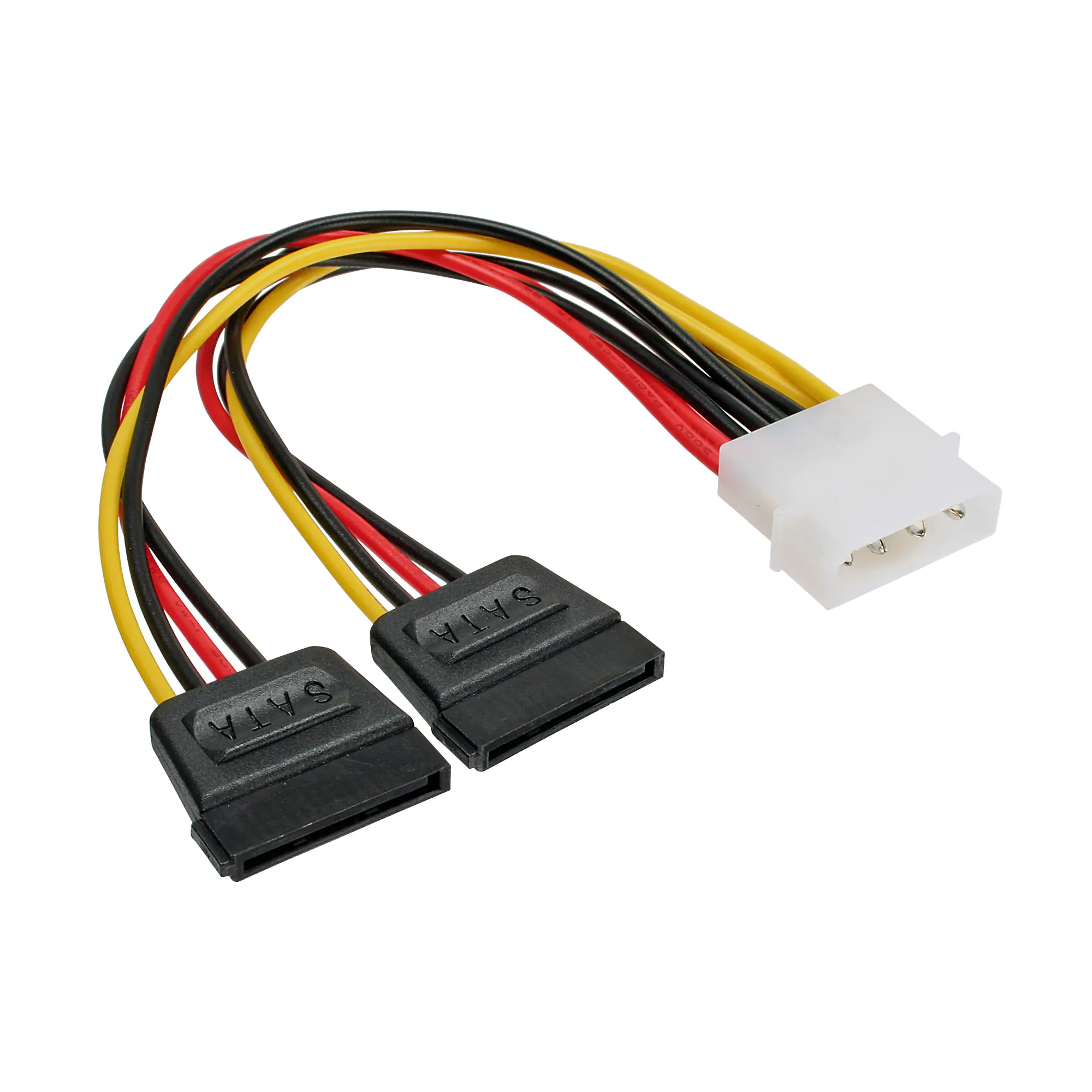 InLine Strom Y-Kabel intern - 1x 13,34cm (5,25") an 2x 15pol SATA - 0,20m 29672