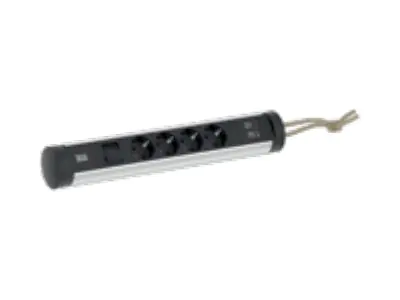 Bachmann CYCLE Loop - Steckdosenleiste - Ausgangsanschlüsse: 4 (4 x Stecker Typ F, USB-C, USB) 707.002