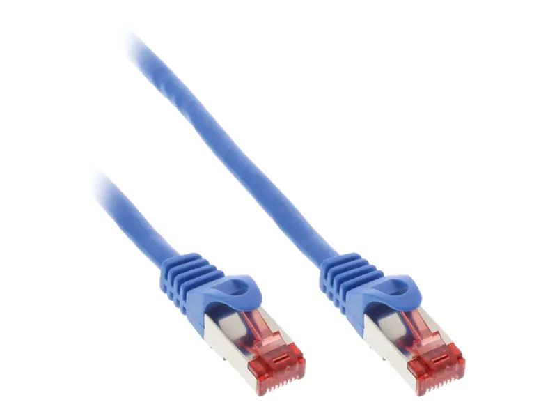 InLine - Patch-Kabel - RJ-45 (M) zu RJ-45 (M) - 10 m - SFTP, PiMF - CAT 6 - geschirmt, halogenfrei, geformt - Blau