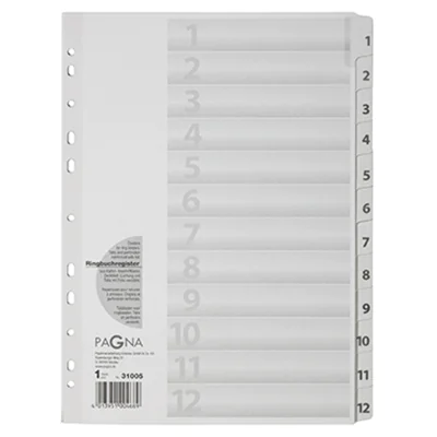 PAGNA Register 31005-08 1-12 DIN A4 12tlg ws PAGNA Register 31005-08 1-12 DIN A4 12tlg ws