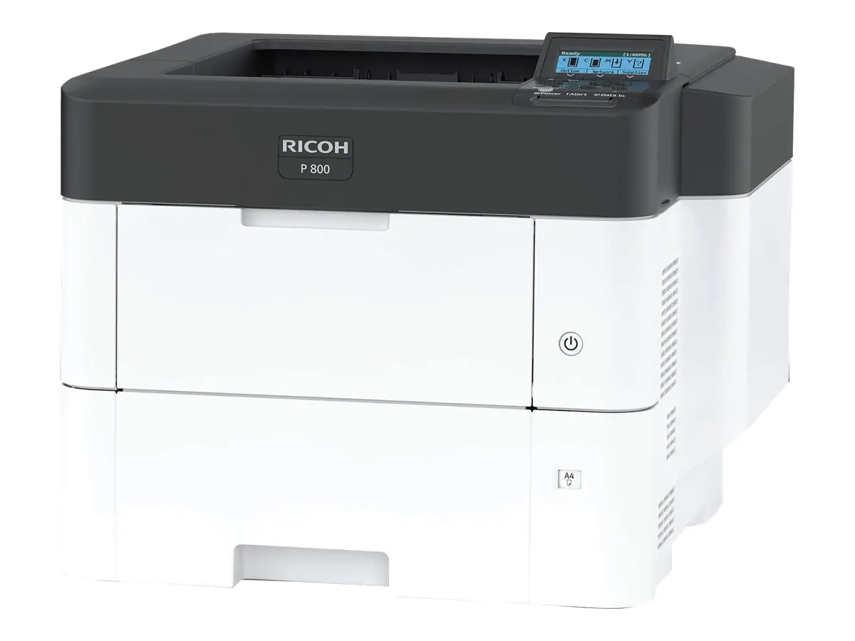 Ricoh 800 - Drucker - s/w - Duplex - Laser - A4 - 1200 x 1200 dpi - bis zu 55 Seiten/Min. - Kapazität: 500 Blätter - USB 2.0, Gigabit LAN, Wi-Fi(n), NFC