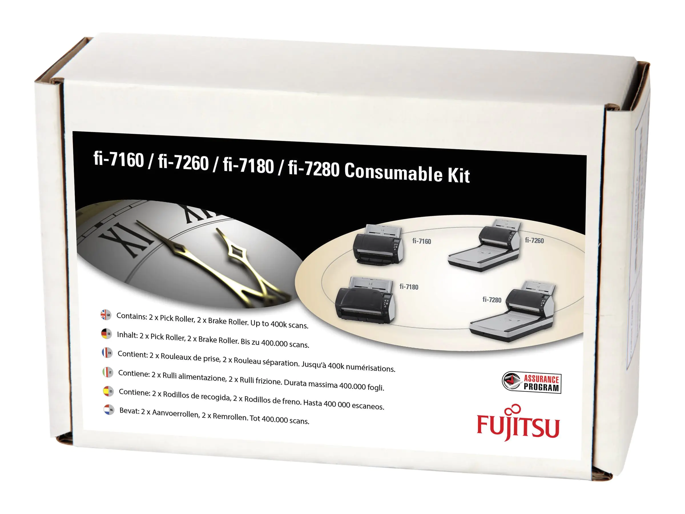 Fujitsu - Scanner - Verbrauchsmaterialienkit - für fi-7140, 7180, 7240, 7260, 7280 Fujitsu - Scanner - Verbrauchsmaterialienkit - für fi-7140, 7180, 7240, 7260, 7280
