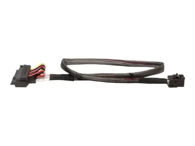 RaidSonic ICY BOX IB-CB007 - SAS-Adapter - SAS 12Gbit/s - U.2 (SFF-8639) bis SATA-Stromstecker, 4x Mini SAS HD (SFF-8643) - 50 cm - Schwarz