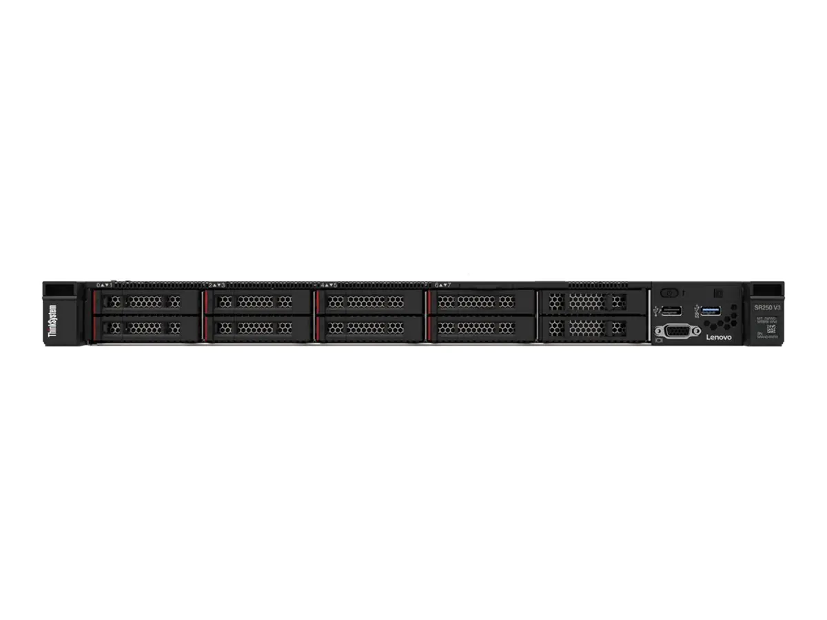Lenovo ThinkSystem SR250 V3 7DCL - Server - Rack-Montage - 1U - 1-Weg - 1 x Xeon E-2434 / 3.4