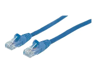Intellinet Network Patch Cable, Cat6A, 7.5m, Blue, Copper, S/FTP, LSOH / LSZH, PVC, RJ45, Gold Plated Contacts, Snagless, Booted, Polybag - Patch-Kabel - RJ-45 (M) bis RJ-45 (M) - 7.5 m - SFTP, PiMF - CAT 6a - IEEE 802.3af - halogenfrei, geformt, verseilt