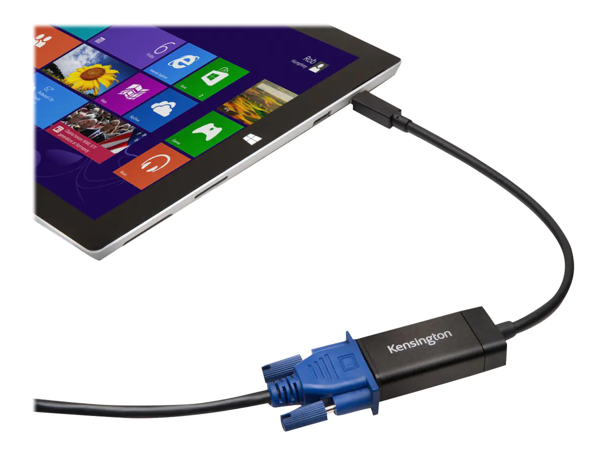 Kensington VM1000 Mini DisplayPort to VGA Adapter - Videokonverter - DisplayPort - VGA - Schwarz