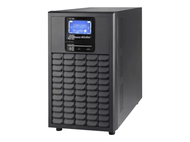 PowerWalker VFI 3000C LCD - USV - 2400 Watt - 3000 VA - 9 Ah - RS-232, USB - Ausgangsanschlüsse: 4 - PFC - Schwarz