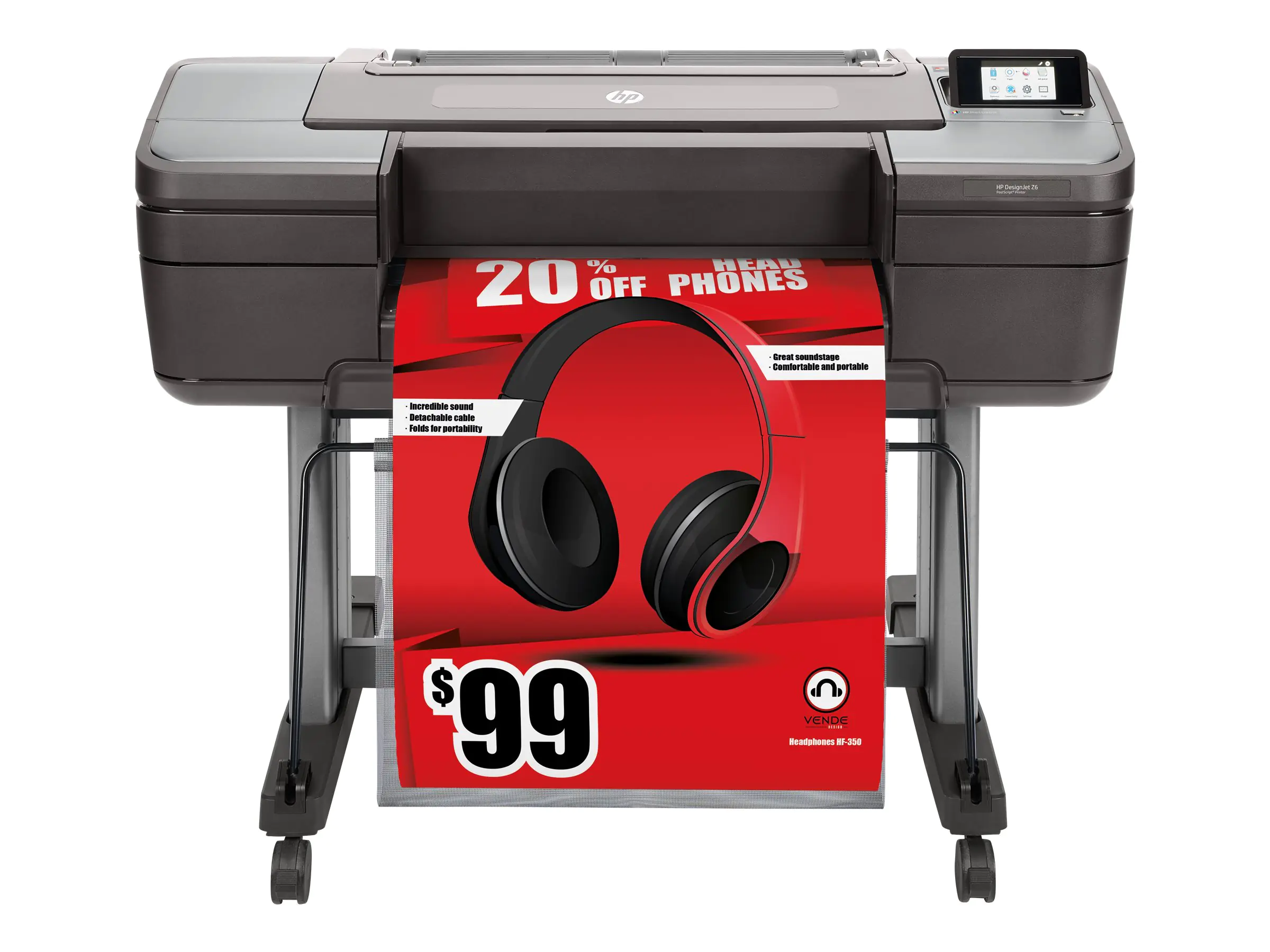 HP DesignJet Z6 PostScript - 610 mm (24") Großformatdrucker - Farbe - Tintenstrahl - Rolle (61 cm) T8W15D#B19