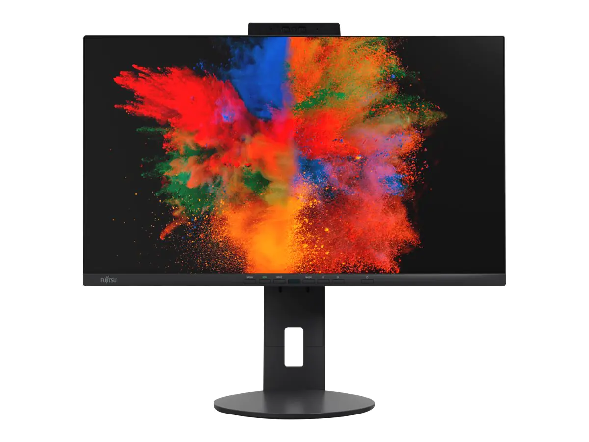 Fujitsu P2410 TS CAM - LED-Monitor - 60.5 cm (23.8") - 1920 x 1080 Full HD (1080p) - IPS - 250 cd/m² - 1000:1 - 5 ms - HDMI, 2xDisplayPort, USB-C - Lautsprecher - mattschwarz