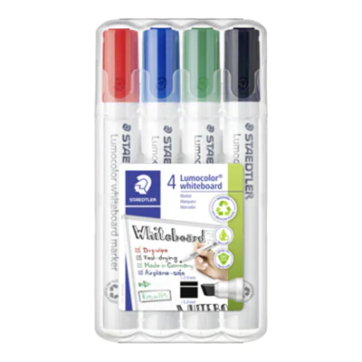 STAEDTLER Whiteboardmarker Lumocolor 351 B WP4 4 St./Pack. STAEDTLER Whiteboardmarker Lumocolor 351 B WP4 4 St./Pack.