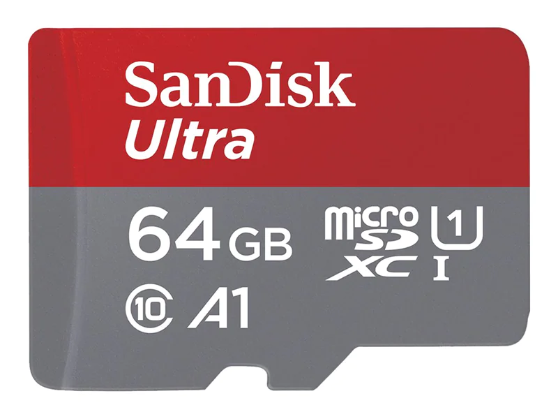 SanDisk Ultra - Flash-Speicherkarte (microSDXC-an-SD-Adapter SDSQUAB-064G-GN6FA