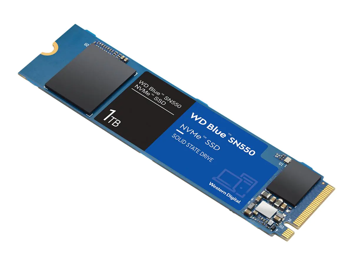WD Blue SN550 NVMe SSD WDS100T2B0C - SSD - 1 TB - intern - M.2 2280 - PCIe 3.0 x4 (NVMe)