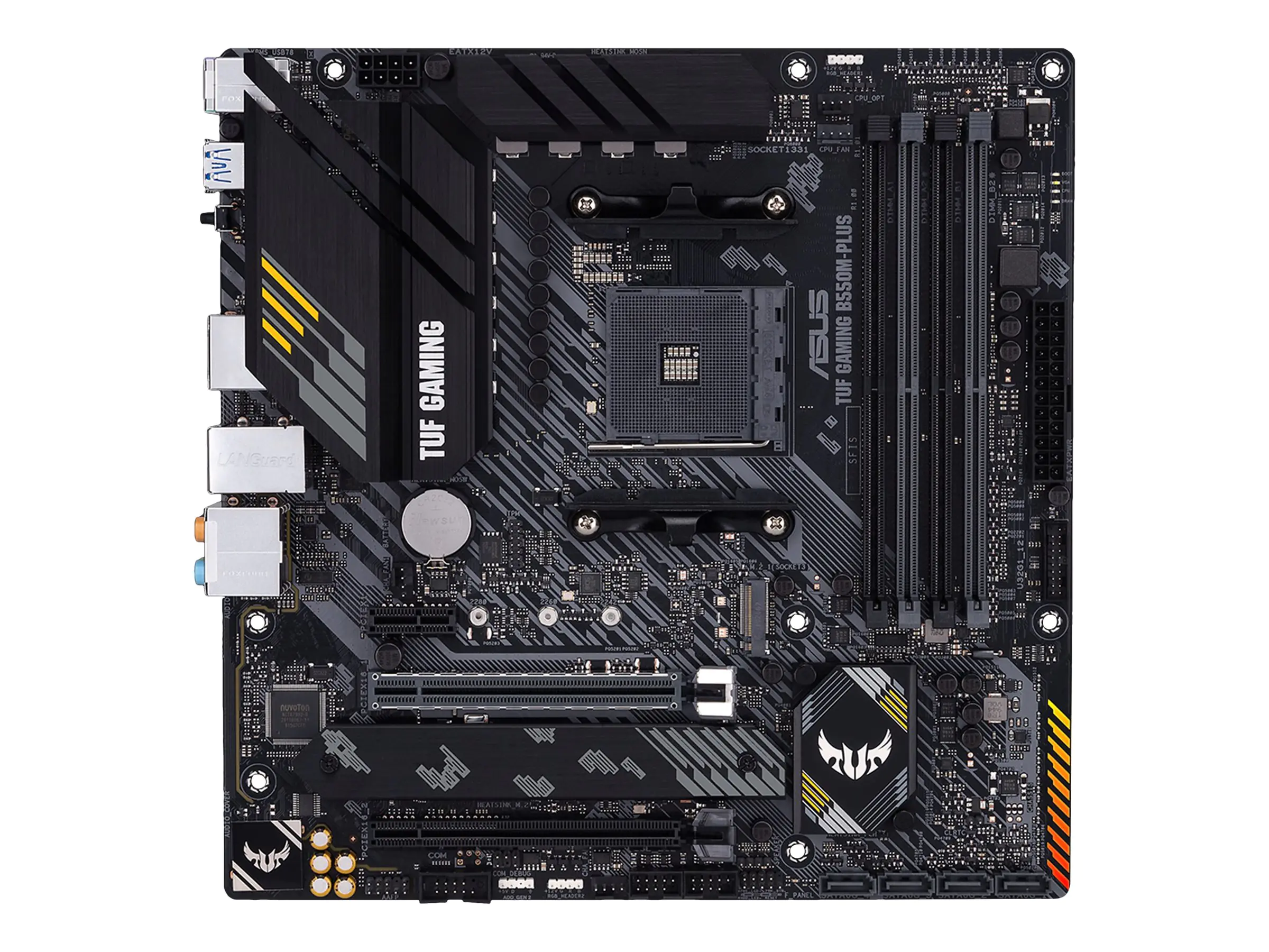 ASUS TUF GAMING B550M-PLUS - Motherboard - micro ATX - Socket AM4 - AMD B550 Chipsatz - USB-C Gen2, USB 3.2 Gen 1, USB 3.2 Gen 2 - 2.5 Gigabit LAN - Onboard-Grafik (CPU erforderlich) - HD Audio (8-Kanal)
