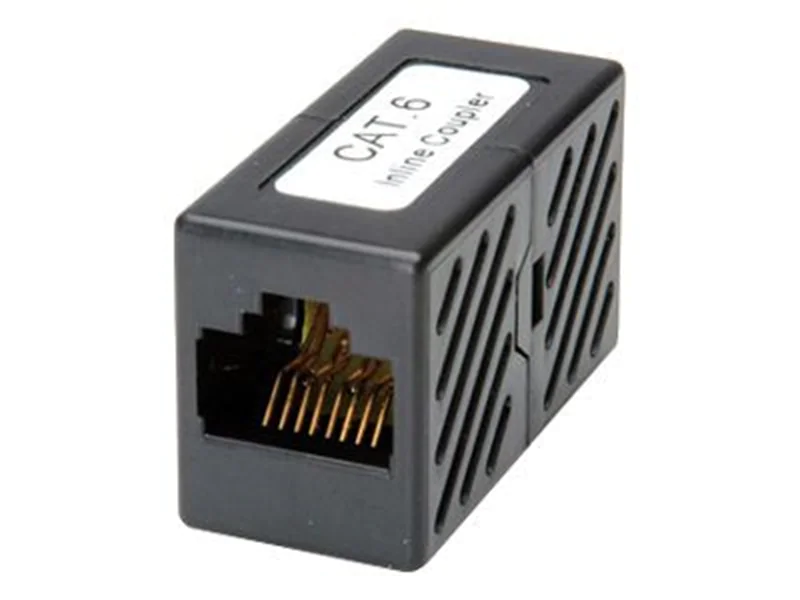 Roline - Netzwerkkoppler - RJ-45 (W) zu RJ-45 (W) - ungeschirmt - CAT 6 - Schwarz