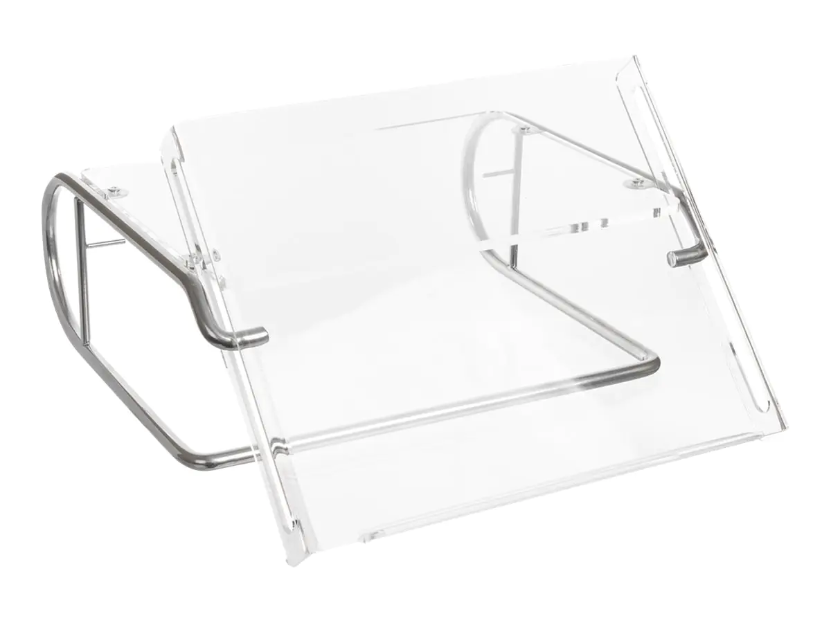R-Go Steel Dokument Monitor Erhöher, Dokumentenhalter, silber - Bildschirmständer - durchsichtig