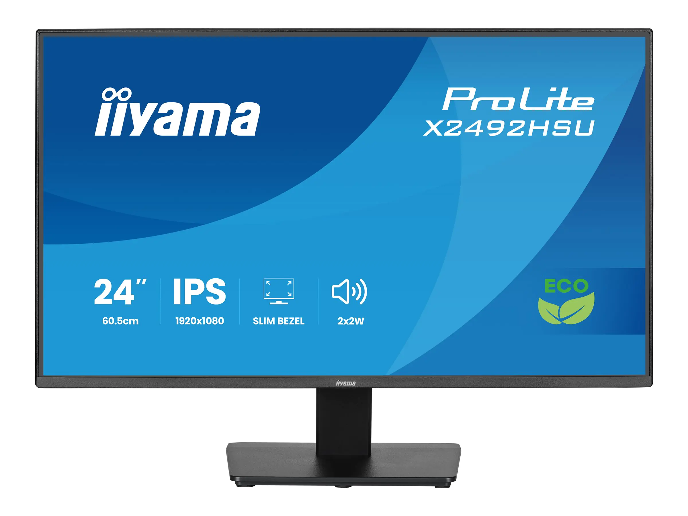 Iiyama ProLite X2492HSU-B1 - LED-Monitor - 61 cm (24") - 1920 x 1080 Full HD (1080p) @ 120 Hz - IPS - 300 cd/m² - 1500:1 - 3 ms - HDMI, DisplayPort - Lautsprecher - mattschwarz