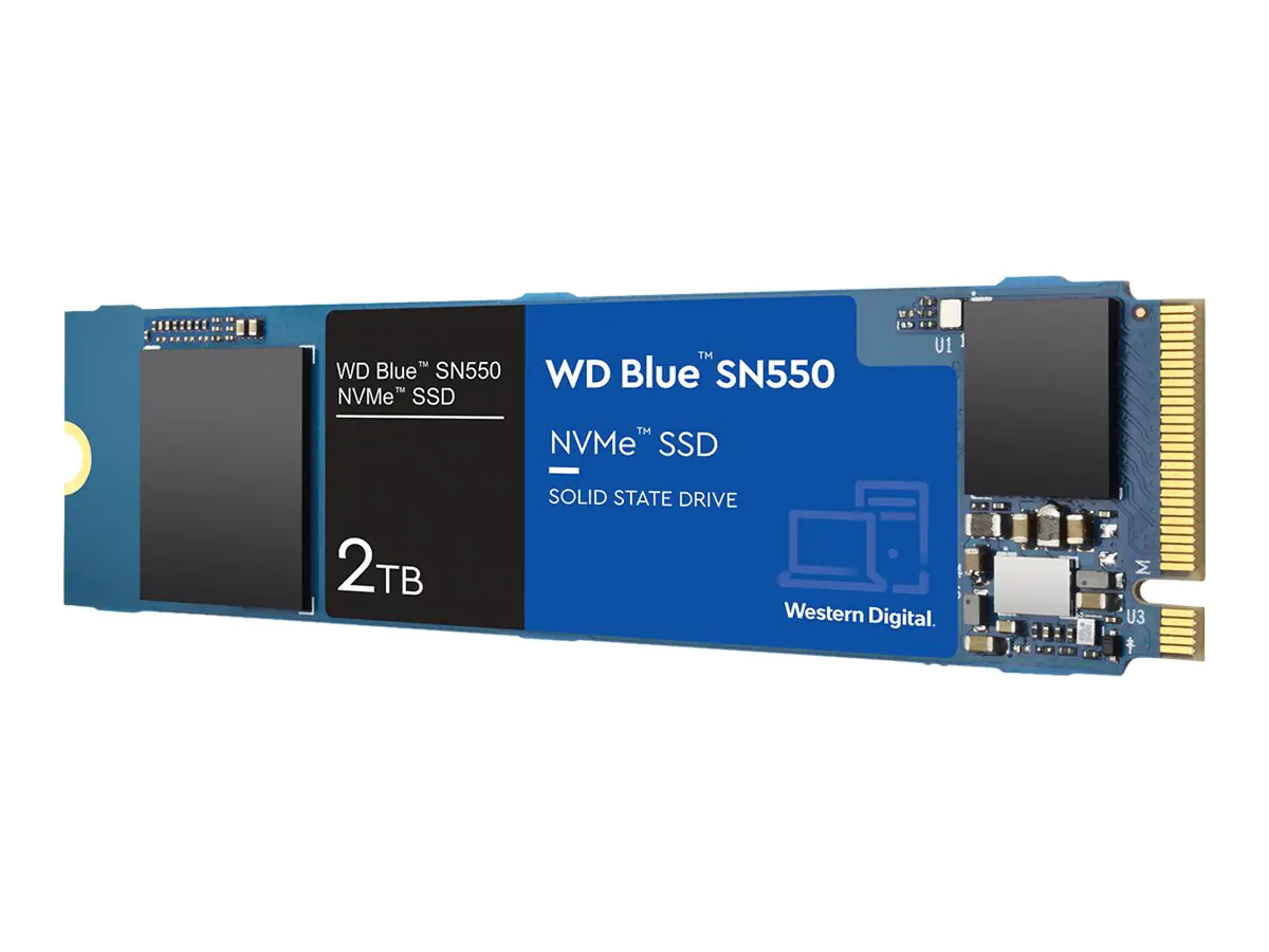 WD Blue SN550 NVMe SSD WDS200T2B0C - SSD - 2 TB - intern - M.2 2280 - PCIe 3.0 x4 (NVMe)