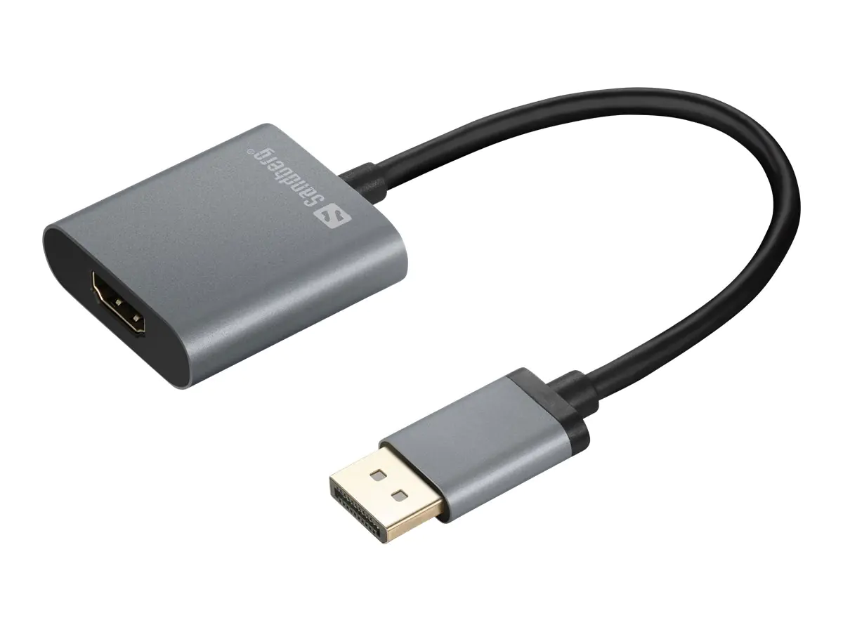 Sandberg - Videoadapter - DisplayPort männlich zu HDMI weiblich - 20 cm - 4K Unterstützung