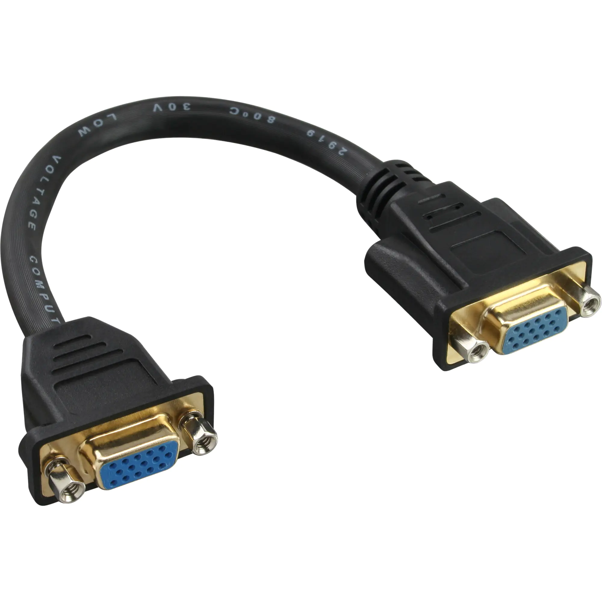 InLine - VGA-Adapter - HD-15 (VGA) (W) zu HD-15 (VGA) (W) - 20 cm - Distanzschrauben - Schwarz