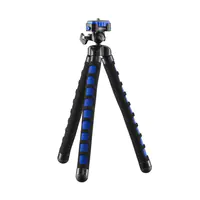 mantona Flex Spezialstativ 1/4 Zoll Arbeitshoehe 10 - Blau Für Smartphones und 21399