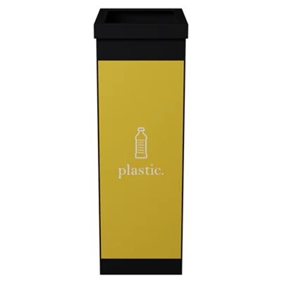 Paperflow Abfallsammelsystem 36,6 x 76 x 26,3 cm (B x H x T) 60l 1 Sortierfach Polystyrol schwarz/gelb
