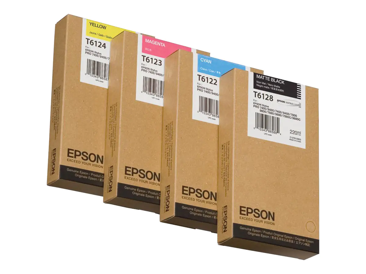 Epson T6124 - 220 ml - Gelb - Original - Tintenpatrone - für Stylus Pro 7400, Pro 7450, Pro 9400, Pro 9450