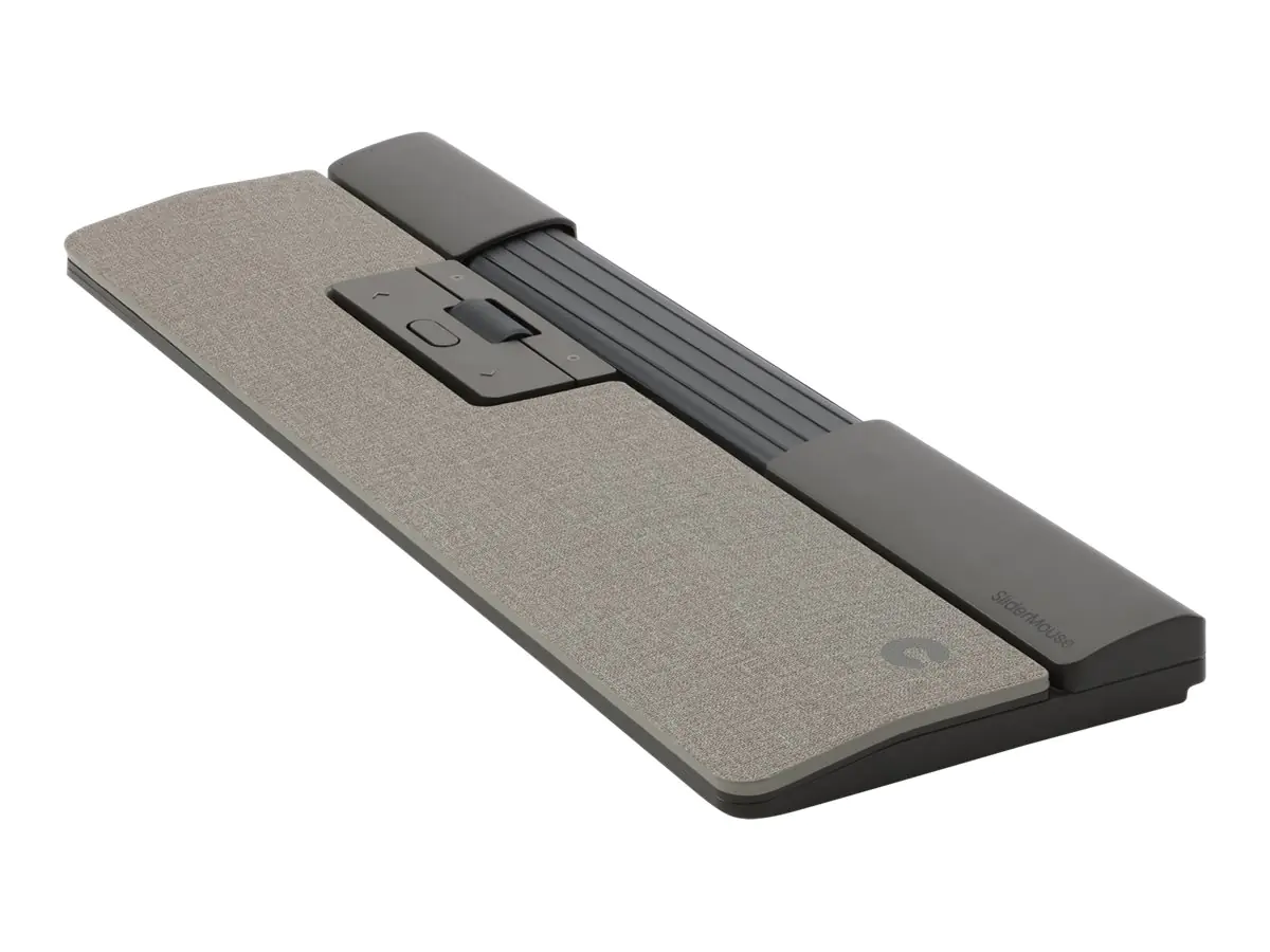 Contour SliderMouse Pro - Zentrale Maus - Slim - ergonomisch - 6 Tasten - kabelgebunden - USB - Hellgrau