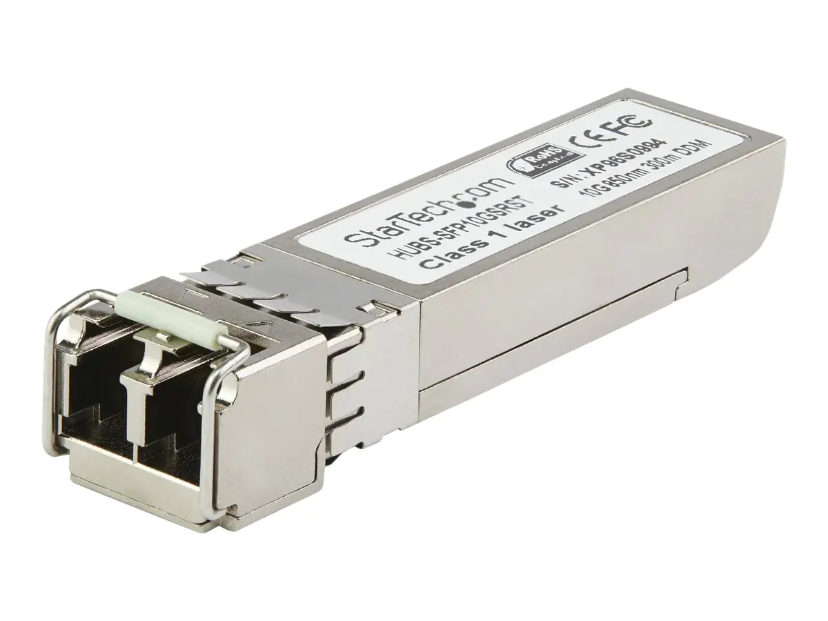 StarTech SFP10GSREMST Transceiver Modul (SFP+ Module, 10GBase-SR Dell EMC kompatibel, Glasfaser, 850nm, LC Multimode mit DDM) - SFP+-Transceiver-Modul (gleichwertig mit: Dell EMC SFP-10G-SR) - 10GbE - 10GBase-SR - LC Multi-Mode - bis zu 400 m - 850 nm