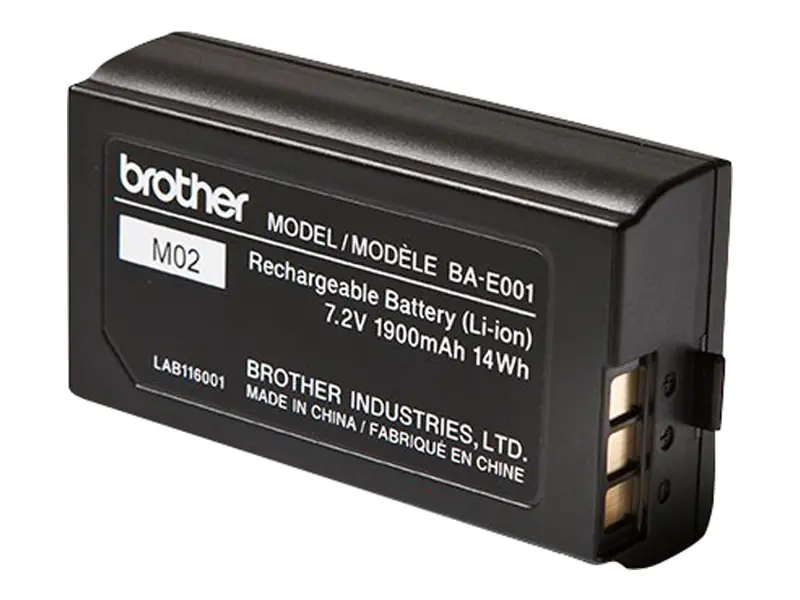 Brother BA-E001 - Drucker-Batterie - Lithium-Ionen - für Brother PT-P750; P-Touch PT-750, E300, E310, E500, E550, H500, P750; P-Touch EDGE PT-P750 Brother BA-E001 - Drucker-Batterie - Lithium-Ionen - für Brother PT-P750; P-Touch PT-750, E300, E310, E500, E550, H500, P750; P-Touch EDGE PT-P750