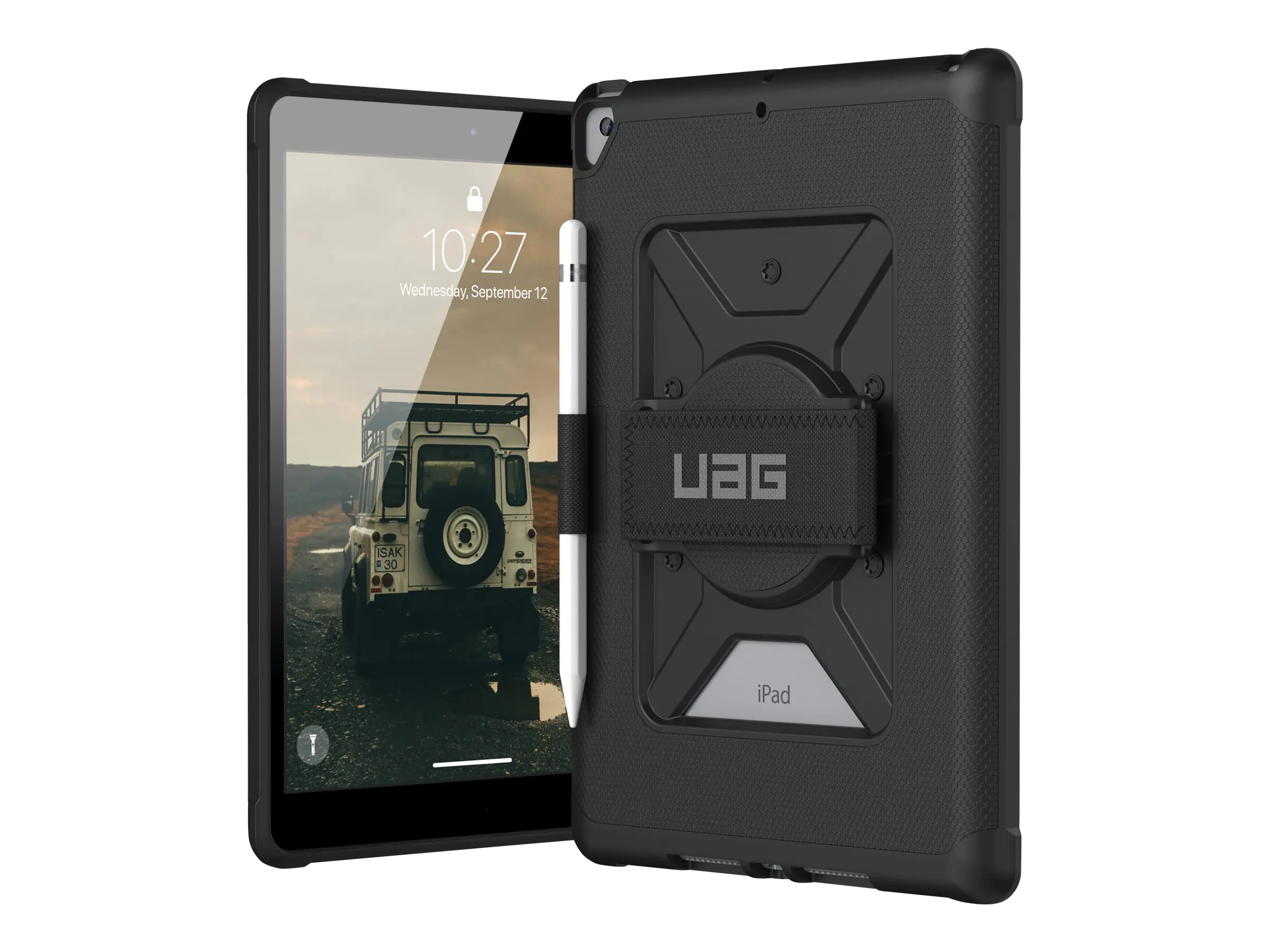 UAG Case for iPad 10.2-in (9/8/7 Gen, 2021/2020/2019) - Metropolis w/HS Black - Hintere Abdeckung für Tablet - Schwarz - 10.2" - für Apple 10.2-inch iPad (7. Generation, 8. Generation)