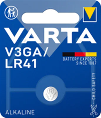 Varta 24261 101 401, Einwegbatterie, LR41, Alkali, 1,5 V, 1 Stück(e), Edelstahl 24261101401