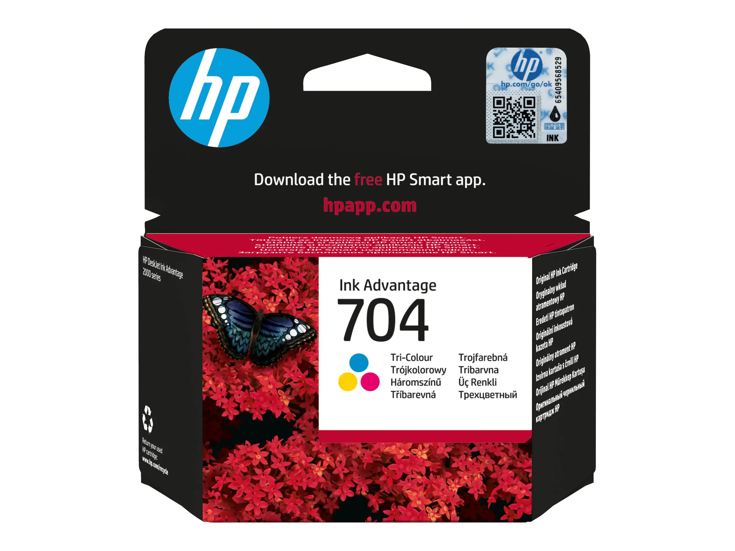 HP 704 - Farbe (Cyan, Magenta, Gelb) - original - Ink Advantage - Tintenpatrone - für Deskjet Ink Advantage 2060 K110a